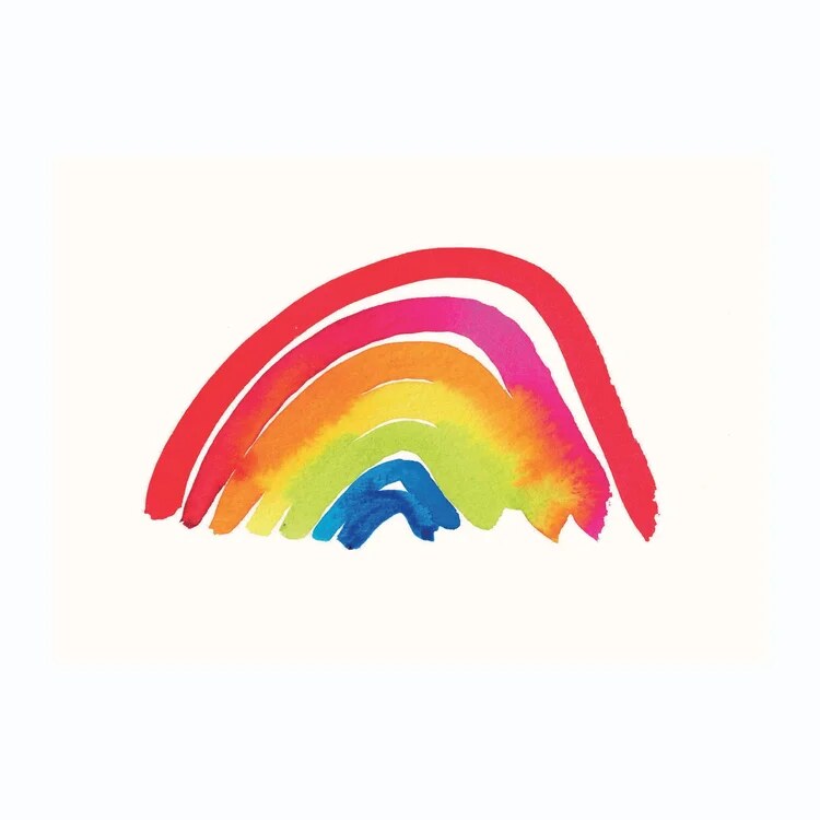 Carte postale arc-en-ciel par Floor Koop