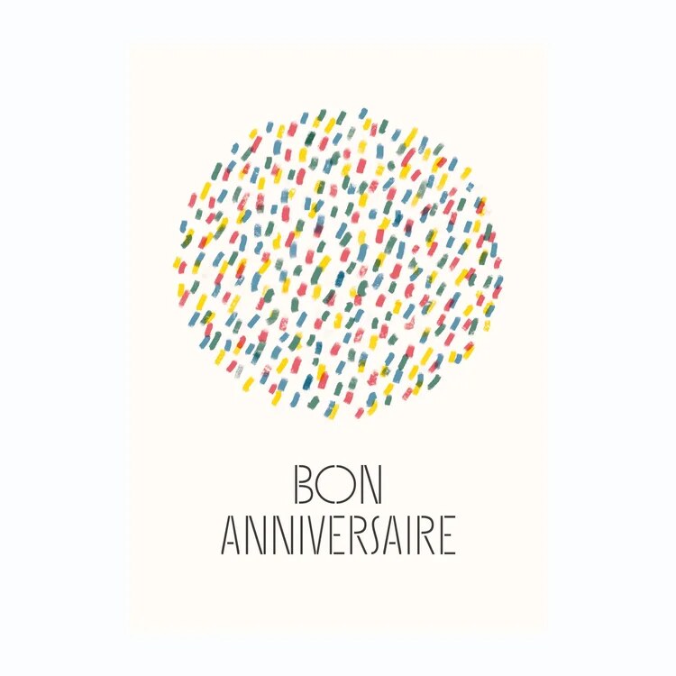 Carte postale anniversaire confettis par Floor Koop