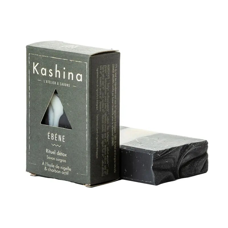 Savon Kashina Ébène — à l'huile de nigelle & charbon actif